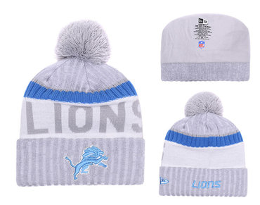 Lions Team Logo Gray 2017 Sideline Knit Hat YD