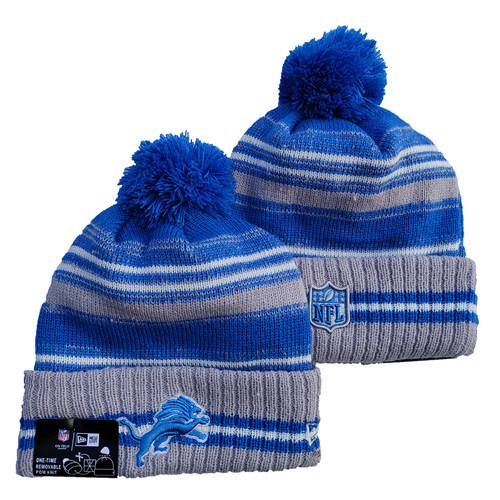 Lions Team Logo Pom Knit Hat 1 YD