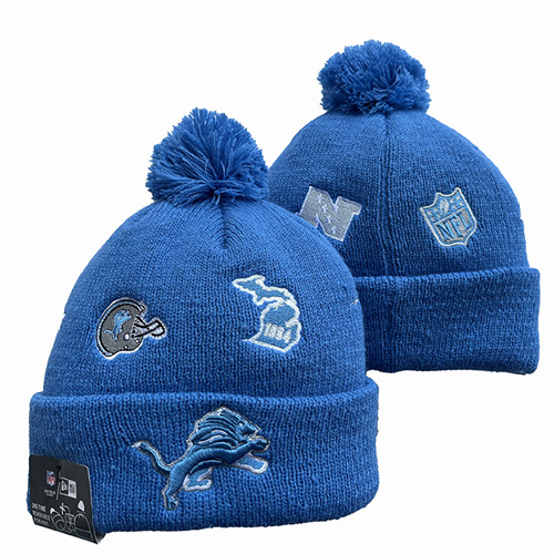 Lions Team Logo Pom Knit Hat YD