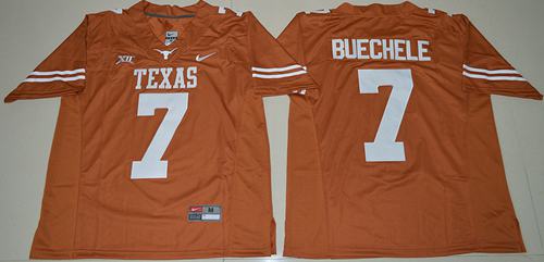 Longhorns #7 Shane Buechele Orange Limited Stitched NCAA Jersey Longhorns #7 Shane Buechele Orange Limited Stitched NCAA Jersey