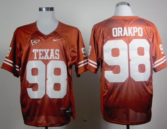 Longhorns Brian Orakpo 98 Burnt Orange Embroidered NCAA Jerseys Longhorns Brian Orakpo 98 Burnt Orange Embroidered NCAA Jerseys