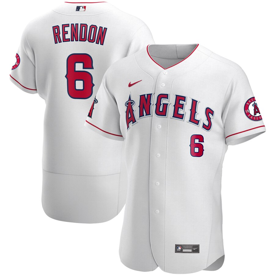 Los Angeles Angels #6 Anthony Rendon Men's Nike White Authentic Player MLB Jersey Los Angeles Angels #6 Anthony Rendon Men's Nike White Authentic Player MLB Jersey
