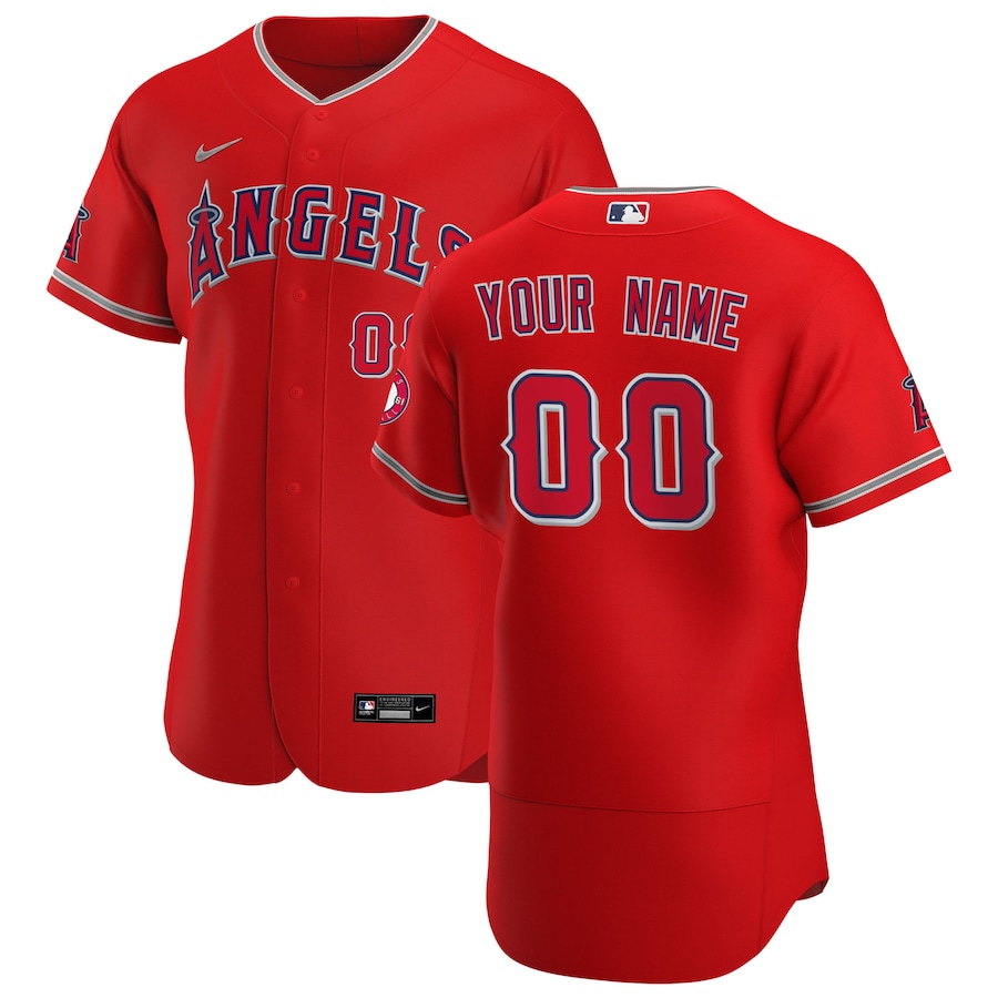 Los Angeles Angels Custom Men's Nike Red Alternate 2020 Authentic Player MLB Jersey Los Angeles Angels Custom Men's Nike Red Alternate 2020 Authentic Player MLB Jersey