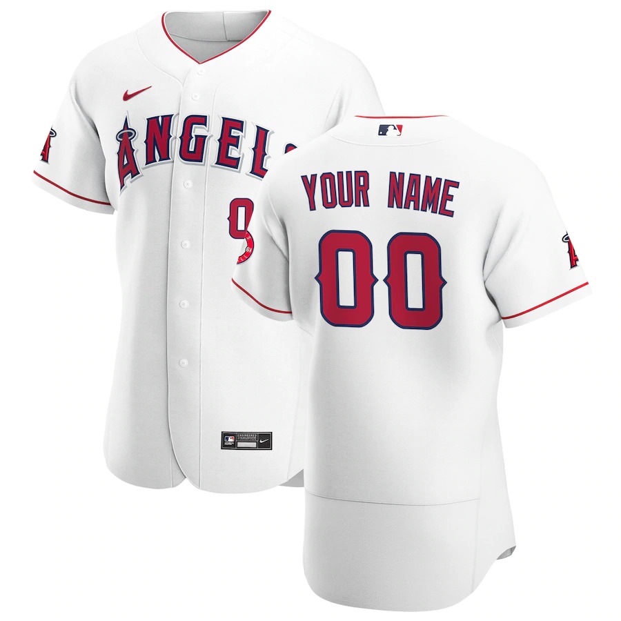 Los Angeles Angels Custom Men's Nike White Home 2020 Authentic Player MLB Jersey Los Angeles Angels Custom Men's Nike White Home 2020 Authentic Player MLB Jersey