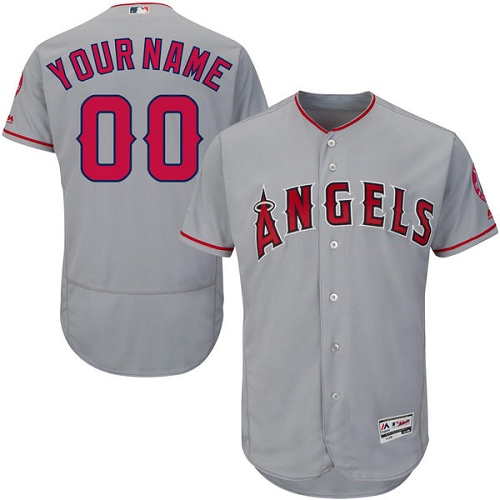 Los Angeles Angels Gray Men's Customized Flexbase Jersey Los Angeles Angels Gray Men's Customized Flexbase Jersey