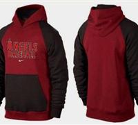 Los Angeles Angels Pullover Hoodie Burgundy Red & Black