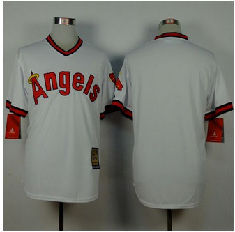 Los Angeles Angels of Anaheim Blank White 1980 Turn Back The Clock Stitched Baseball Jersey