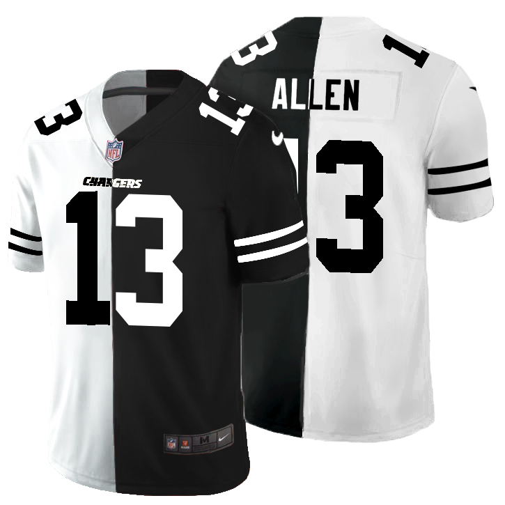 Los Angeles Chargers #13 Keenan Allen Men's Black V White Peace Split Nike Vapor Untouchable Limited NFL Jersey Los Angeles Chargers #13 Keenan Allen Men's Black V White Peace Split Nike Vapor Untouchable Limited NFL Jersey