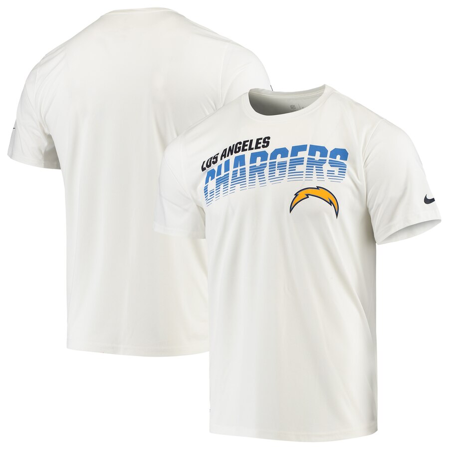 Los Angeles Chargers Nike Sideline Line Of Scrimmage Legend Performance T-Shirt White Los Angeles Chargers Nike Sideline Line Of Scrimmage Legend Performance T-Shirt White