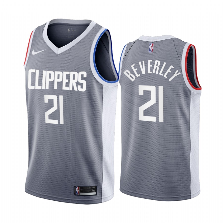 Los Angeles Clippers #21 Patrick Beverley Gray NBA Swingman 2020-21 Earned Edition Jersey Los Angeles Clippers #21 Patrick Beverley Gray NBA Swingman 2020-21 Earned Edition Jersey