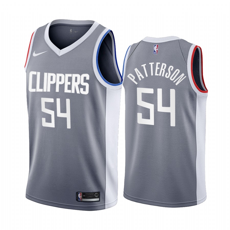Los Angeles Clippers #54 Patrick Patterson Gray NBA Swingman 2020-21 Earned Edition Jersey Los Angeles Clippers #54 Patrick Patterson Gray NBA Swingman 2020-21 Earned Edition Jersey