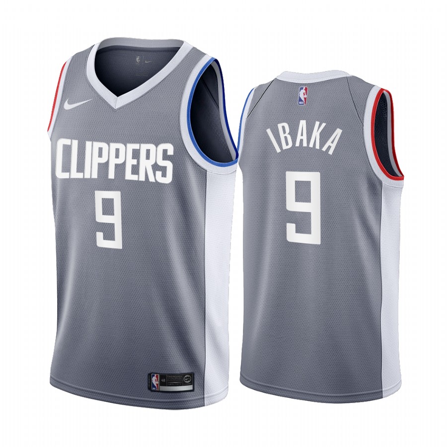 Los Angeles Clippers #9 Serge Ibaka Gray NBA Swingman 2020-21 Earned Edition Jersey Los Angeles Clippers #9 Serge Ibaka Gray NBA Swingman 2020-21 Earned Edition Jersey