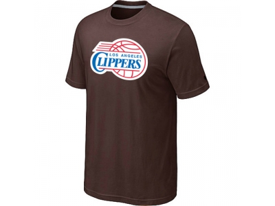 Los Angeles Clippers Big & Tall Primary Logo Brown T-Shirt Los Angeles Clippers Big & Tall Primary Logo Brown T-Shirt