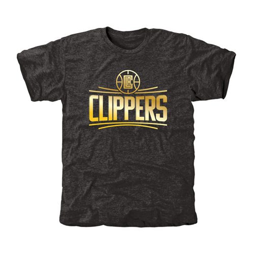 Los Angeles Clippers Gold Collection Tri-Blend T-Shirt Black Los Angeles Clippers Gold Collection Tri-Blend T-Shirt Black