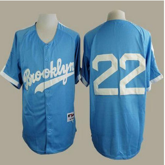 Los Angeles Dodgers #22 Clayton Kershaw Light Blue Cooperstown Stitched Baseball jersey