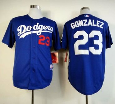 Los Angeles Dodgers #23 Adrian Gonzalez Blue Cool Base Stitched Baseball Jersey