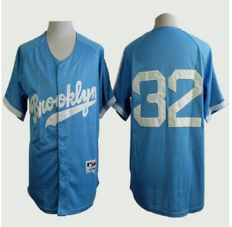 Los Angeles Dodgers #32 Sandy Koufax Light Blue Cooperstown Stitched Baseball Jersey