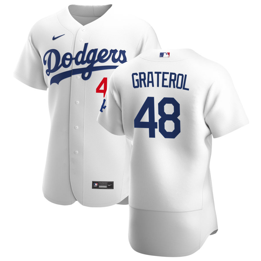 Los Angeles Dodgers #48 Brusdar Graterol Men's Nike White Home 2020 Authentic Player MLB Jersey