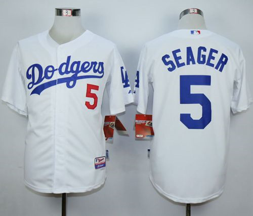 Los Angeles Dodgers #5 Corey Seager White Cool Base Stitched MLB Jersey