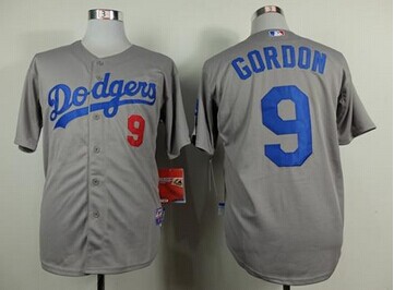 Los Angeles Dodgers #9 Dee Gordon Grey Cool Base Stitched Baseball Jersey