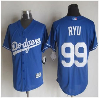 Los Angeles Dodgers #99 Hyun-Jin Ryu Blue New Cool Base Stitched Baseball Jersey