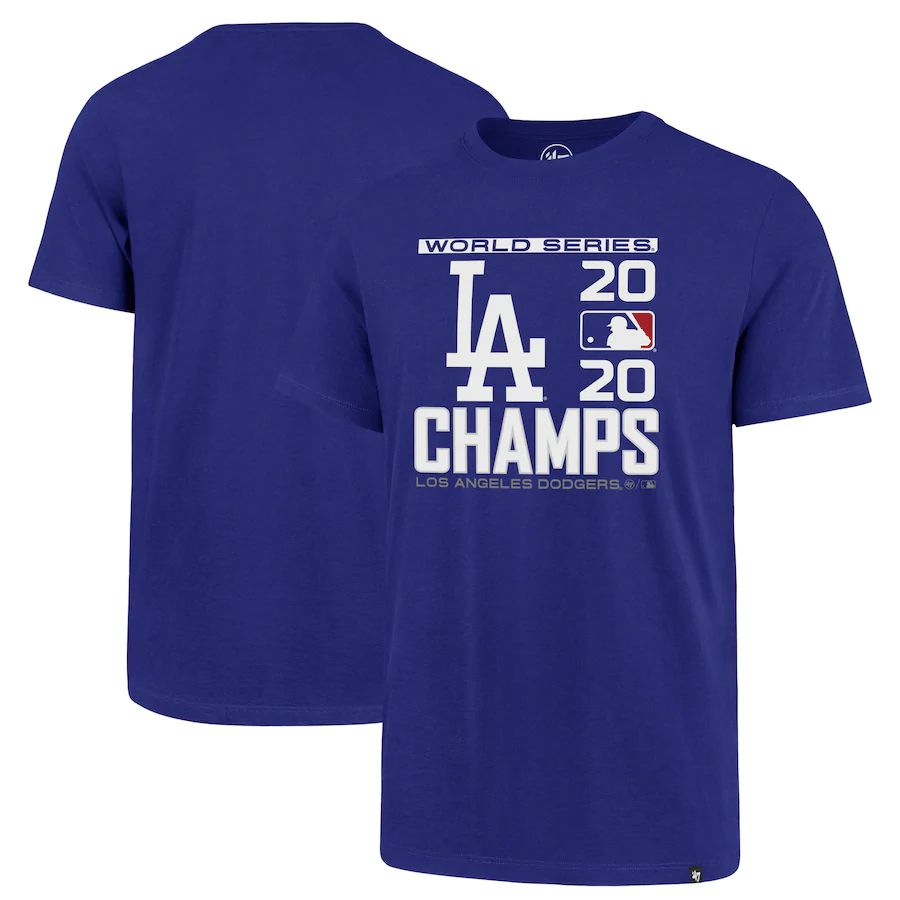 Los Angeles Dodgers '47 2020 World Series Champions Super Rival T-Shirt Royal