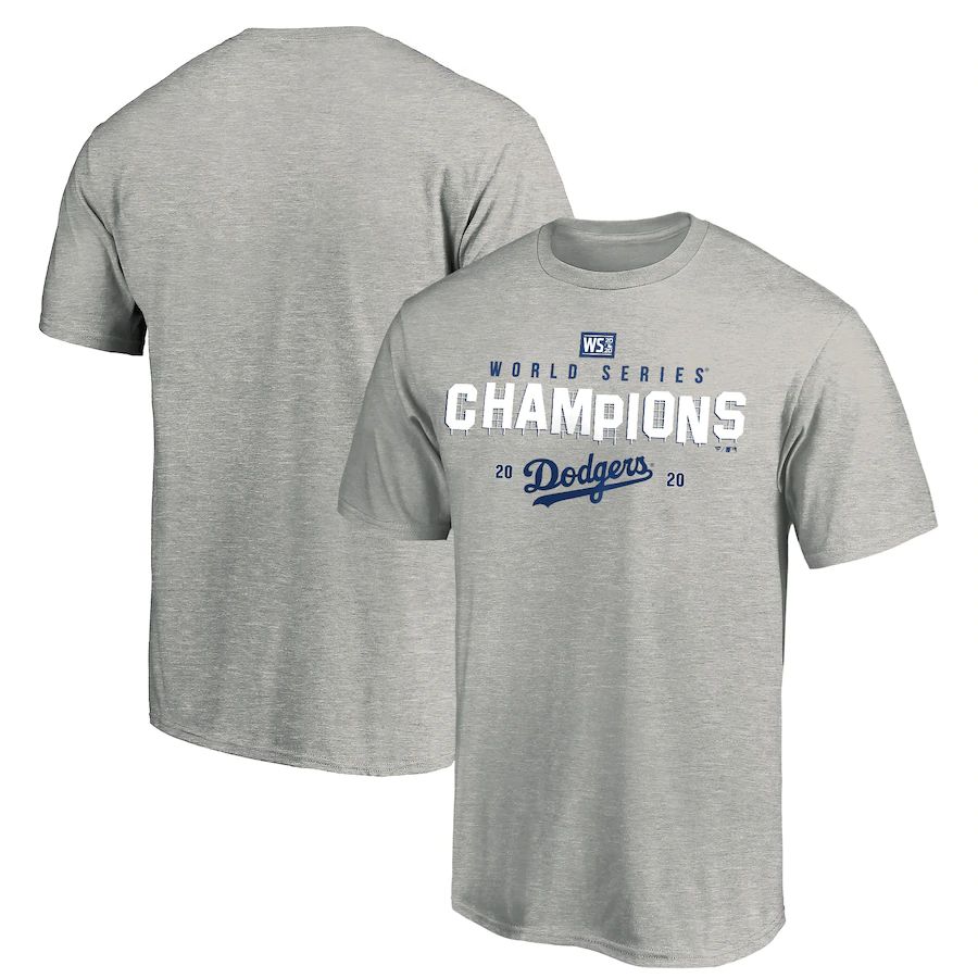 Los Angeles Dodgers 2020 World Series Champions Crush the Ball Hometown T-Shirt Gray