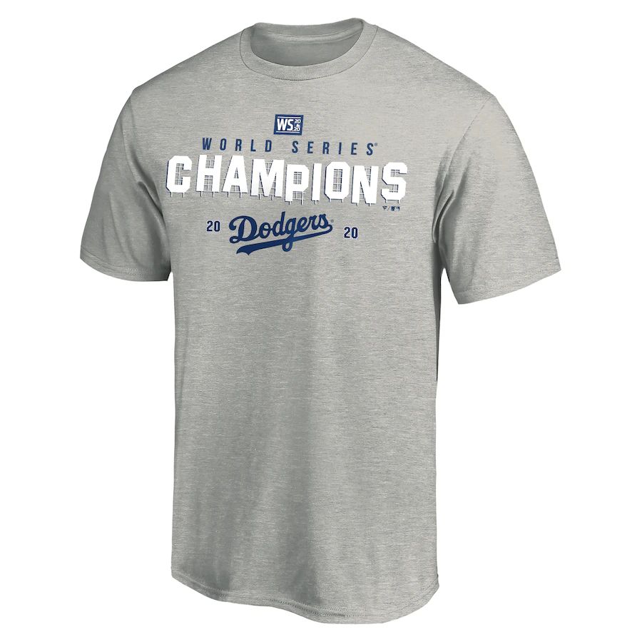 Los Angeles Dodgers 2020 World Series Champions Hometown Big & Tall T-Shirt Heather Gray