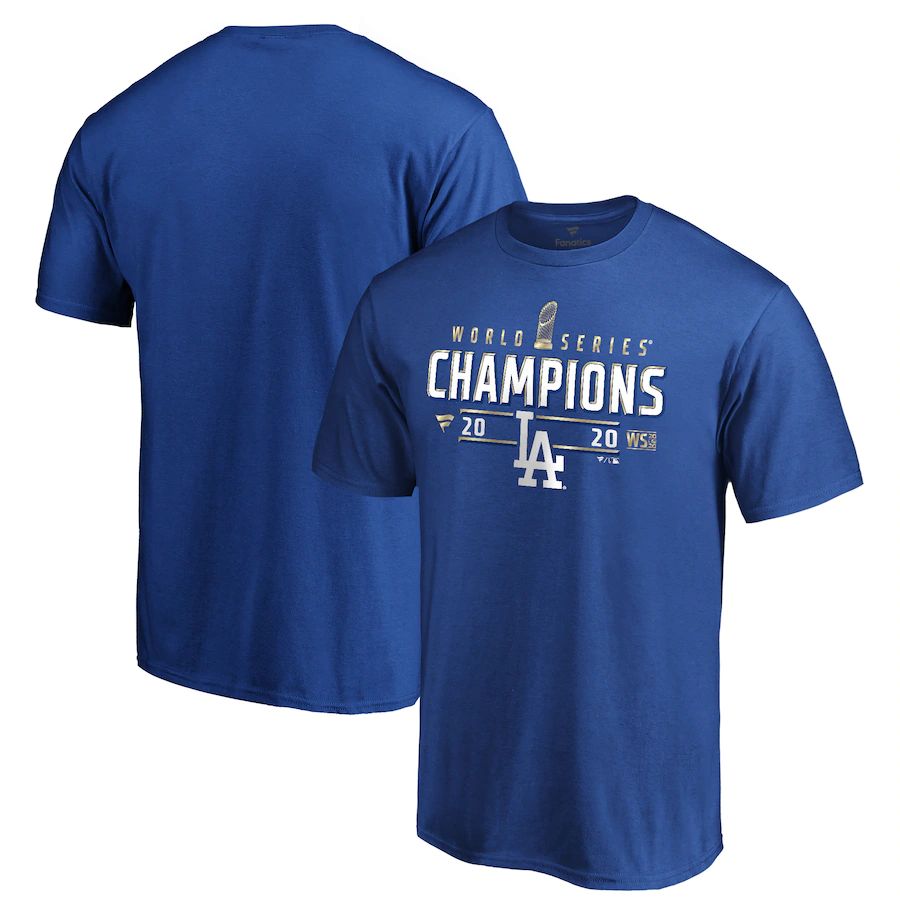Los Angeles Dodgers 2020 World Series Champions Locker Room Big & Tall T-Shirt Royal