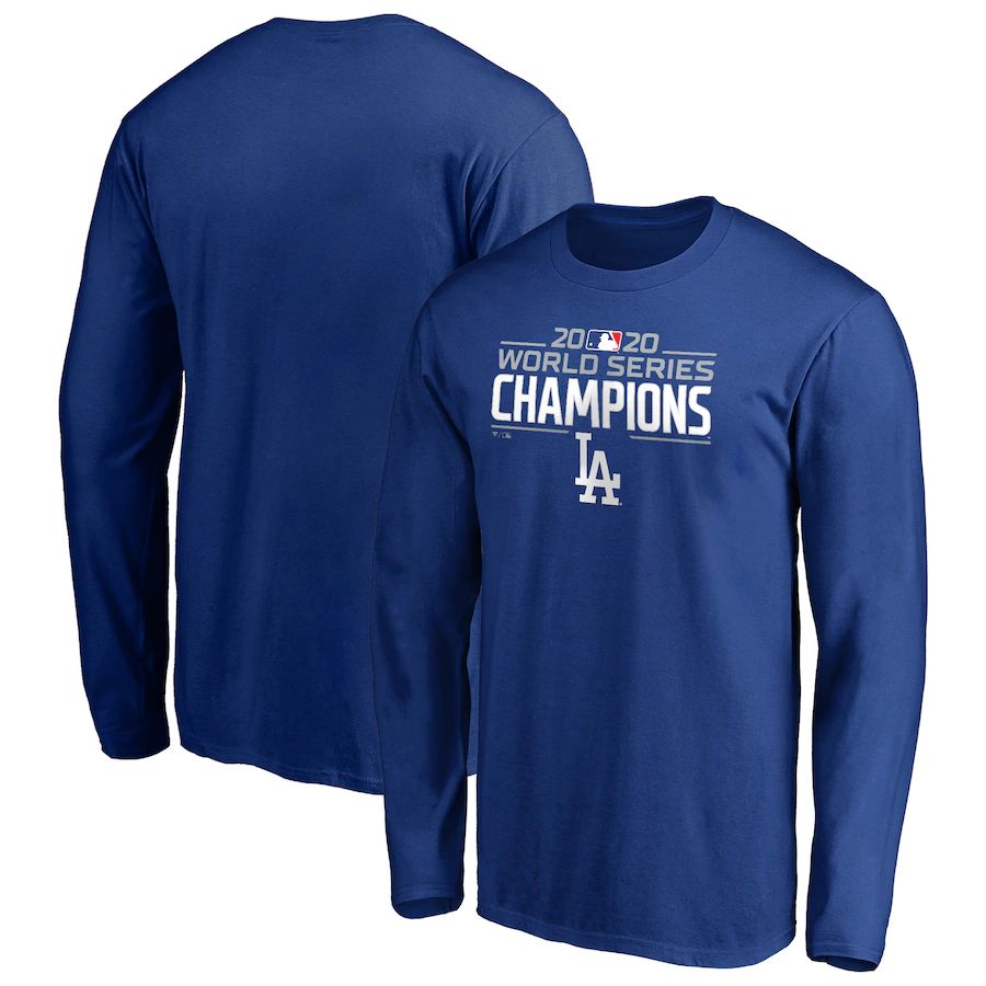 Los Angeles Dodgers 2020 World Series Champions Logo Long Sleeve T-Shirt Royal Los Angeles Dodgers 2020 World Series Champions Logo Long Sleeve T-Shirt Royal