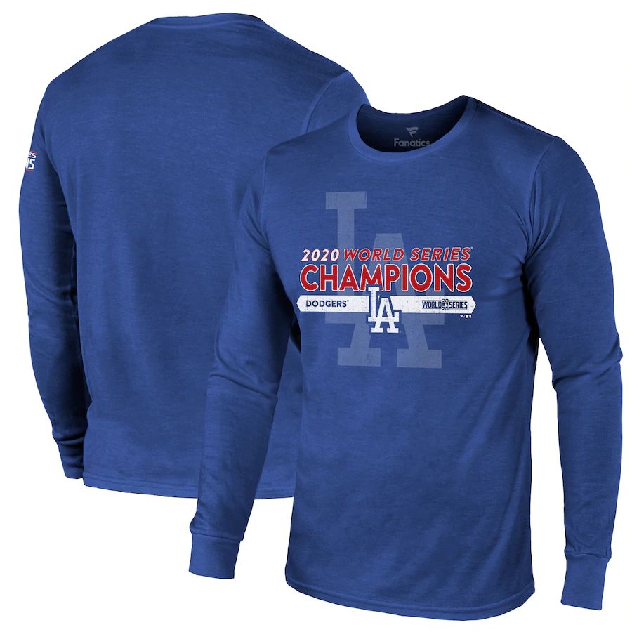 Los Angeles Dodgers 2020 World Series Champions Masterful Long Sleeve T-Shirt Royal Los Angeles Dodgers 2020 World Series Champions Masterful Long Sleeve T-Shirt Royal