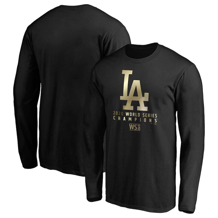 Los Angeles Dodgers 2020 World Series Champions Parade Long Sleeve T-Shirt Black Los Angeles Dodgers 2020 World Series Champions Parade Long Sleeve T-Shirt Black