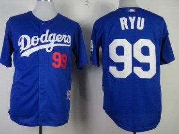 Los Angeles Dodgers 99 Hyun Jin Ryu Blue Cool Base MLB Jerseys