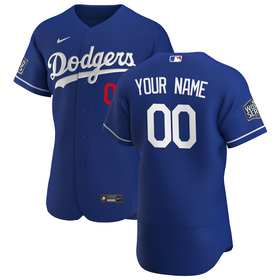 Los Angeles Dodgers Custom Men's Nike Royal Alternate 2020 World Series Champions Authentic Player MLB Jersey Los Angeles Dodgers Custom Men's Nike Royal Alternate 2020 World Series Champions Authentic Player MLB Jersey