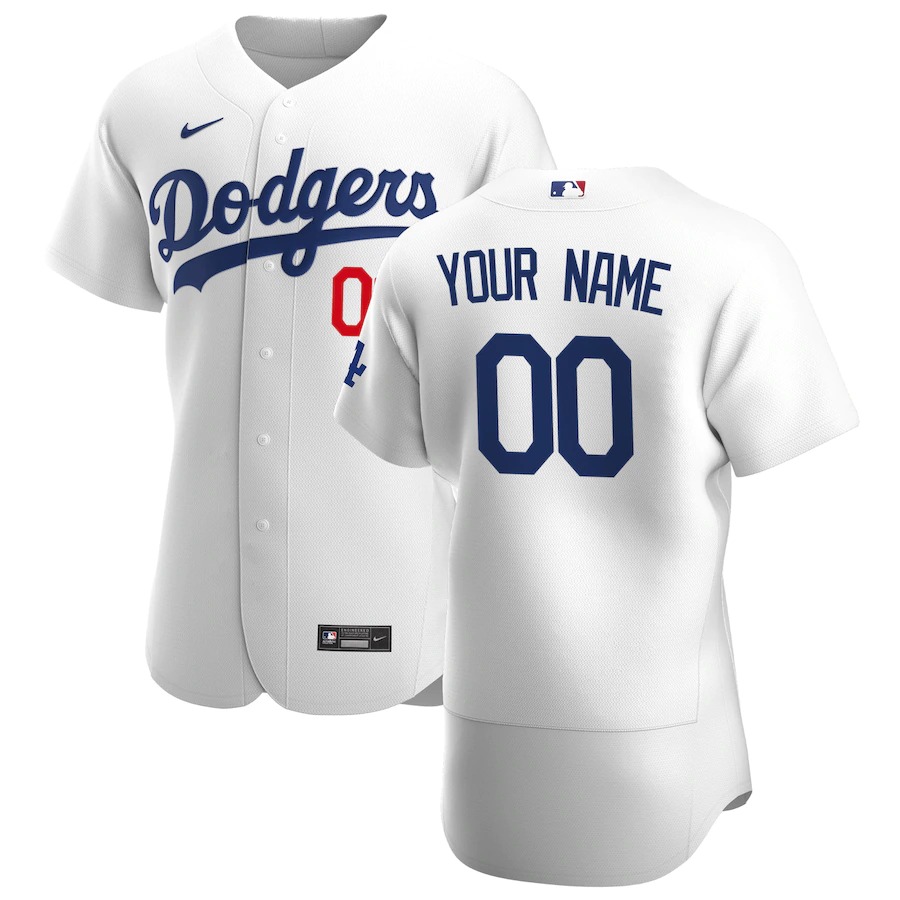 Los Angeles Dodgers Custom Men's Nike White Home 2020 Authentic Player MLB Jersey Los Angeles Dodgers Custom Men's Nike White Home 2020 Authentic Player MLB Jersey