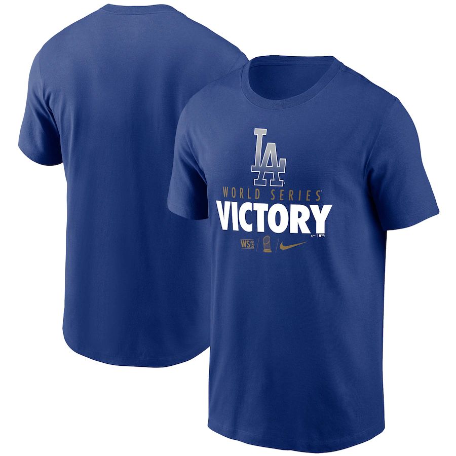 Los Angeles Dodgers Nike 2020 World Series Champions Victory Gold T-Shirt Royal