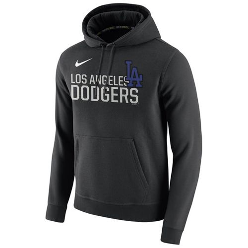 Los Angeles Dodgers Nike Club Fleece Pullover Black MLB Hoodie Los Angeles Dodgers Nike Club Fleece Pullover Black MLB Hoodie