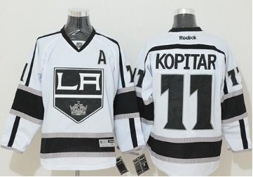 Los Angeles Kings #11 Anze Kopitar White Road Stitched NHL Jersey