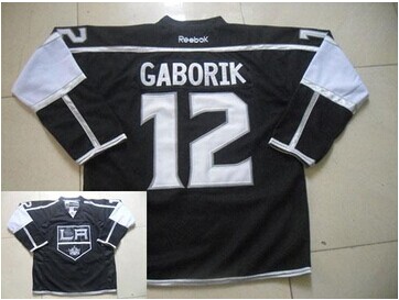 Los Angeles Kings #12 Marian Gaborik Black Home Stitched NHL Jersey