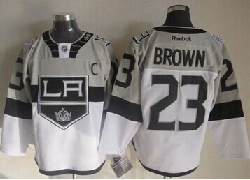 Los Angeles Kings #23 Dustin Brown White Grey 2015 Stadium Series Stitched NHL Jersey