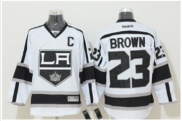 Los Angeles Kings #23 Dustin Brown White Road Stitched NHL Jersey