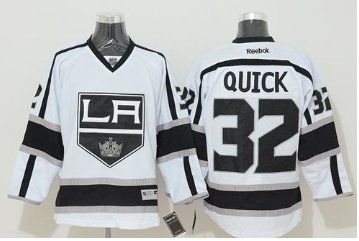 Los Angeles Kings #32 Jonathan Quick White Road Stitched NHL Jersey