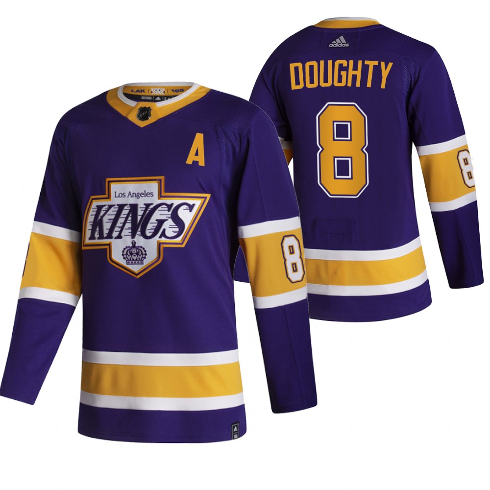 Los Angeles Kings #8 Drew Doughty Black Men's Adidas 2020-21 Reverse Retro Alternate NHL Jersey Los Angeles Kings #8 Drew Doughty Black Men's Adidas 2020-21 Reverse Retro Alternate NHL Jersey