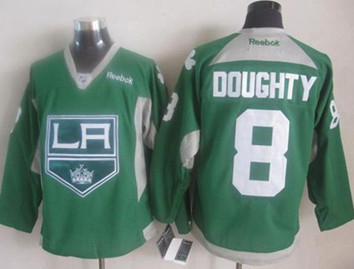 Los Angeles Kings #8 Drew Doughty Green Practice Stitched NHL Jersey