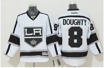Los Angeles Kings #8 Drew Doughty White Road Stitched NHL Jersey