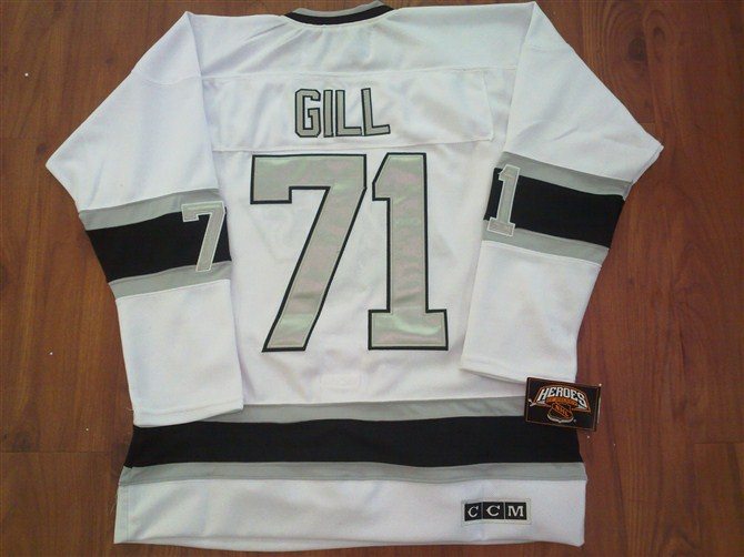 Los Angeles Kings 71# GILL White CCM C Patch Jerseys