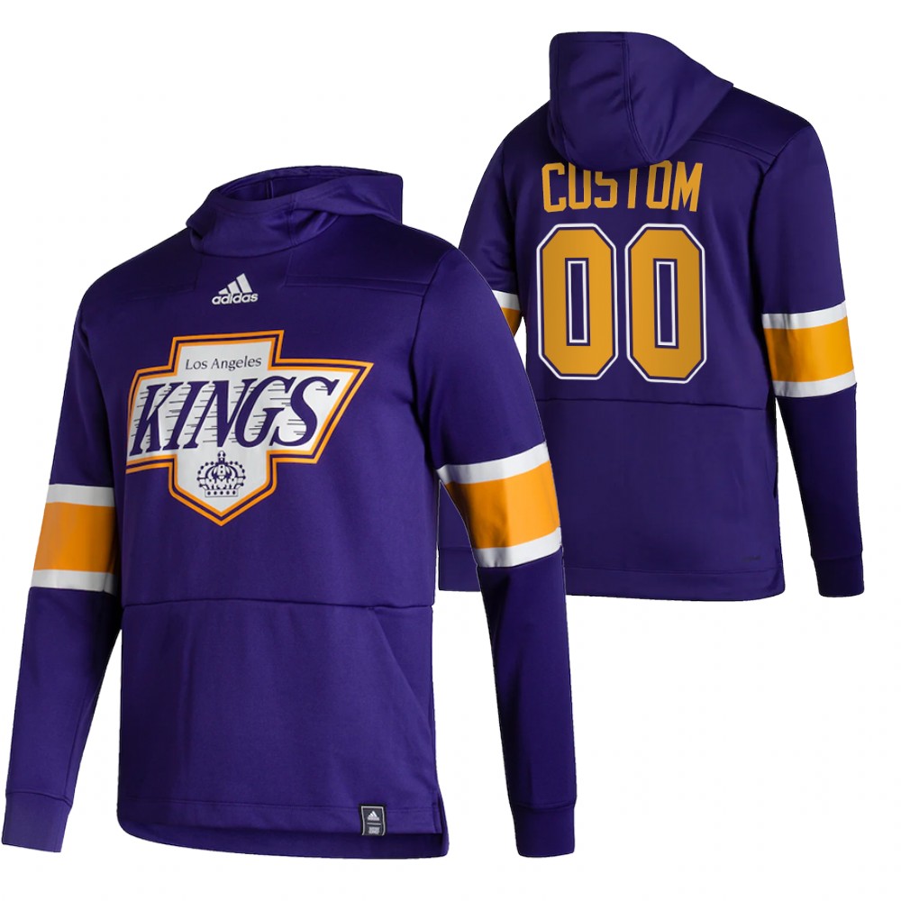 Los Angeles Kings Custom Adidas Reverse Retro Pullover Hoodie Purple Los Angeles Kings Custom Adidas Reverse Retro Pullover Hoodie Purple