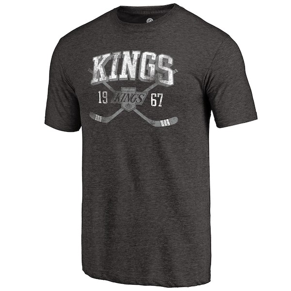 Los Angeles Kings Fanatics Branded Black Vintage Collection Line Shift Tri Blend T-Shirt Los Angeles Kings Fanatics Branded Black Vintage Collection Line Shift Tri Blend T-Shirt