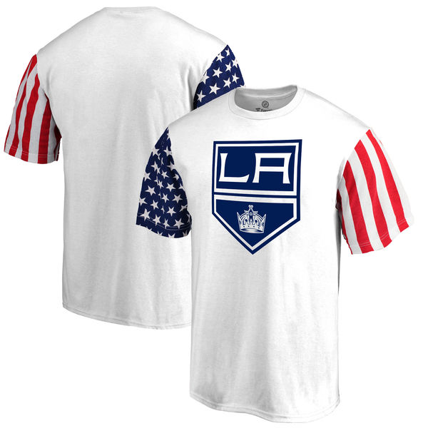 Los Angeles Kings Fanatics Branded Stars & Stripes T-Shirt White Los Angeles Kings Fanatics Branded Stars & Stripes T-Shirt White