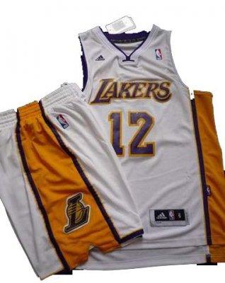 Los Angeles Lakers 12# Dwight Howard White Revolution 30 Swingman NBA Jersey & Shorts Suit Los Angeles Lakers 12# Dwight Howard White Revolution 30 Swingman NBA Jersey & Shorts Suit